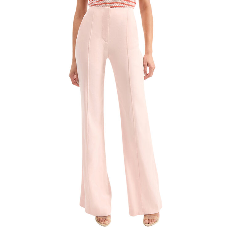 Komi Stretch-Linen Wide-Leg Pant image number null