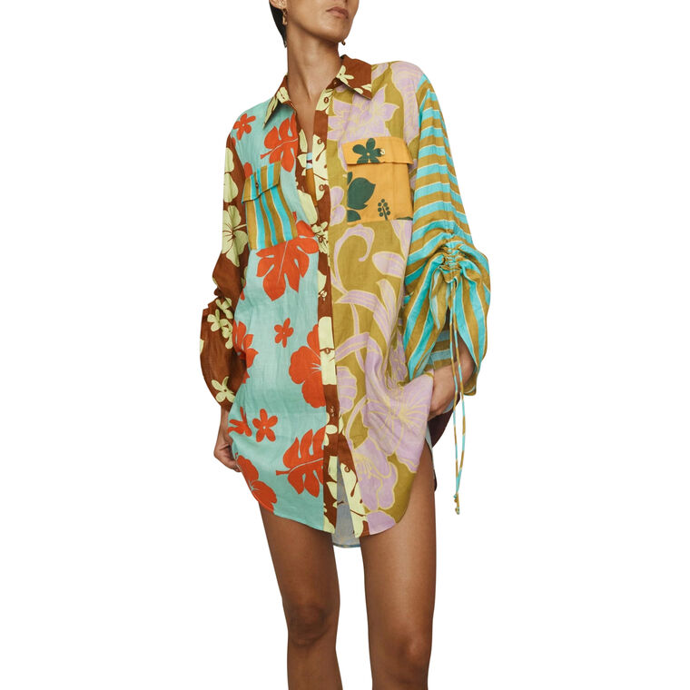 Poppy Spliced Shirt Dress image number null