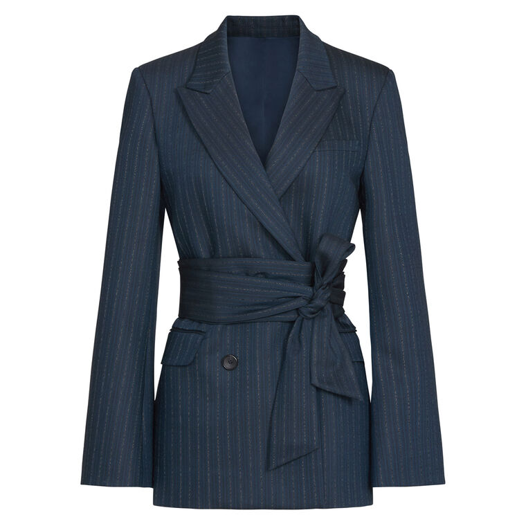 Delancey Belted Double-Breasted Blazer image number null