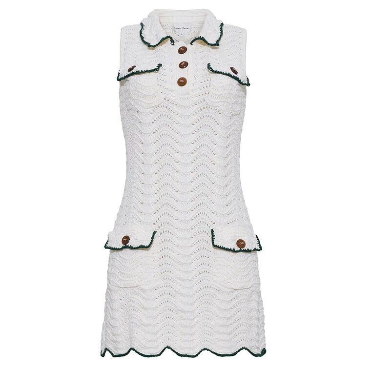 Sheena Sleeveless Knit Polo Mini Dress image number null
