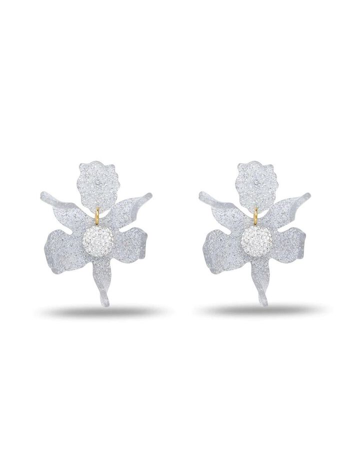 Small Crystal Lily Earrings image number null