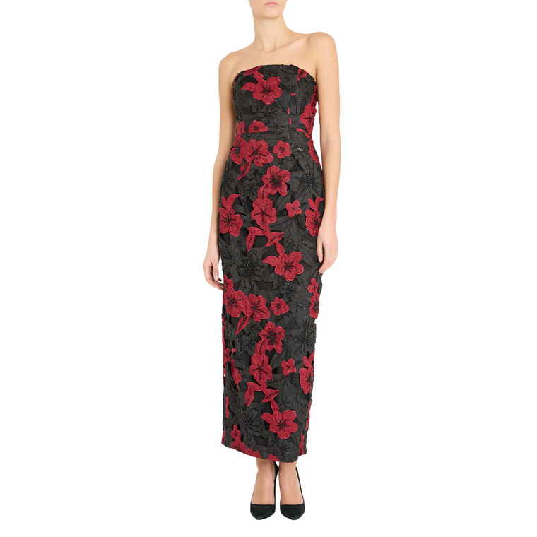 Orion Chiffon Embroidered Maxi Dress image number null