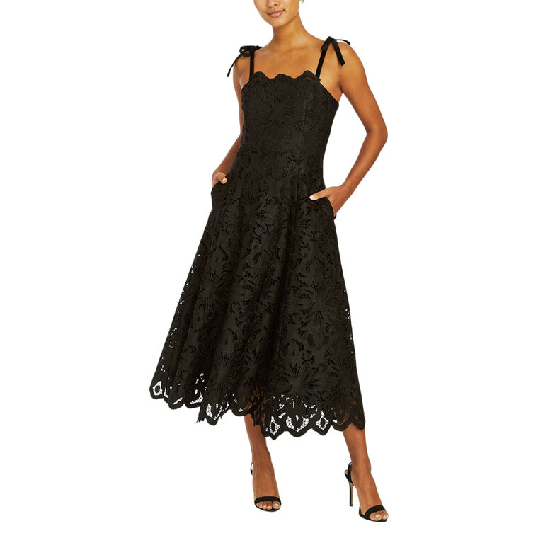 Cataleya Laser Cut Lace Midi Dress image number null