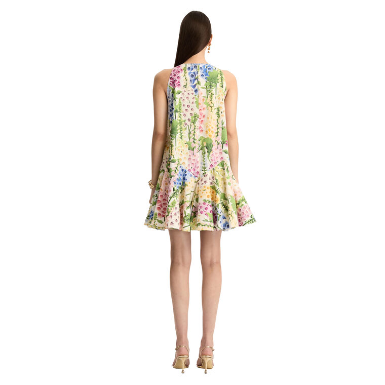 Foxglove Cotton Poplin Trapeze Mini Dress image number null