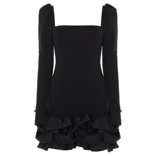 Mystique Long Sleeve Crepe Mini Dress