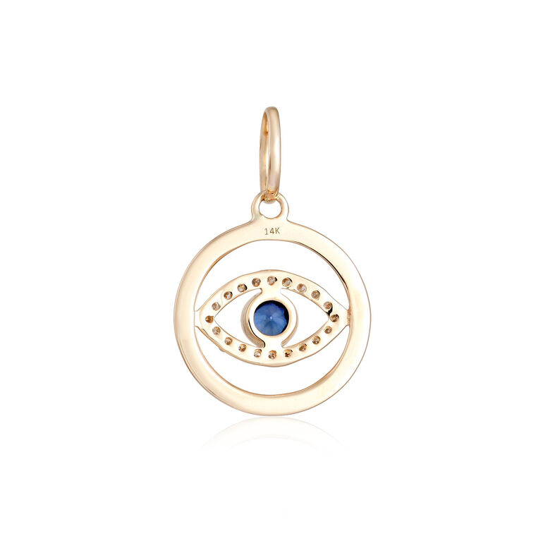 Evil Eye Blue Sapphire Pendant image number null