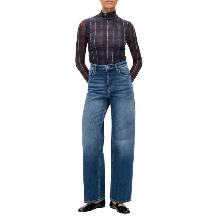 Nini Worn Out Wide-Leg Denim image number null