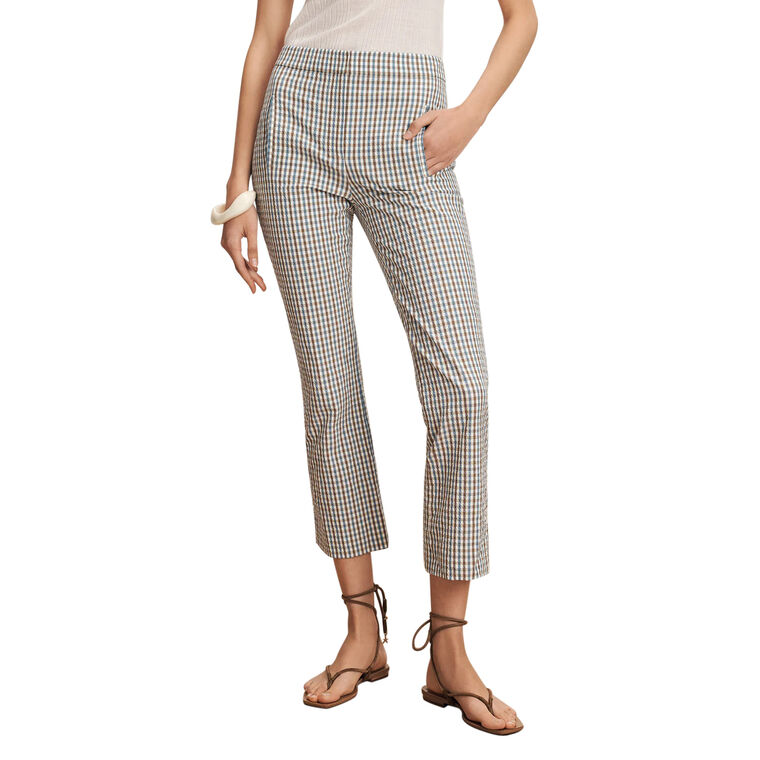 Arte High-Waisted Gingham Kick-Flare Pant image number null