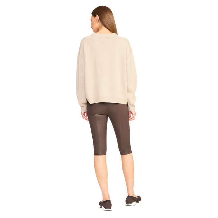 Serrano Cashmere Relaxed Crewneck Sweater image number null