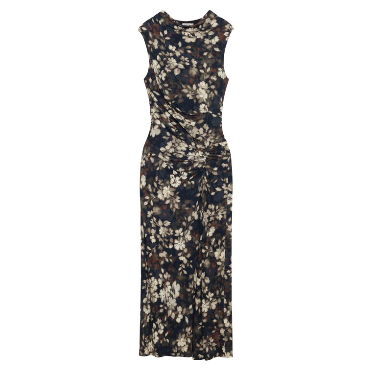 Acacia Sleeveless Draped Jersey Midi Dress image number null