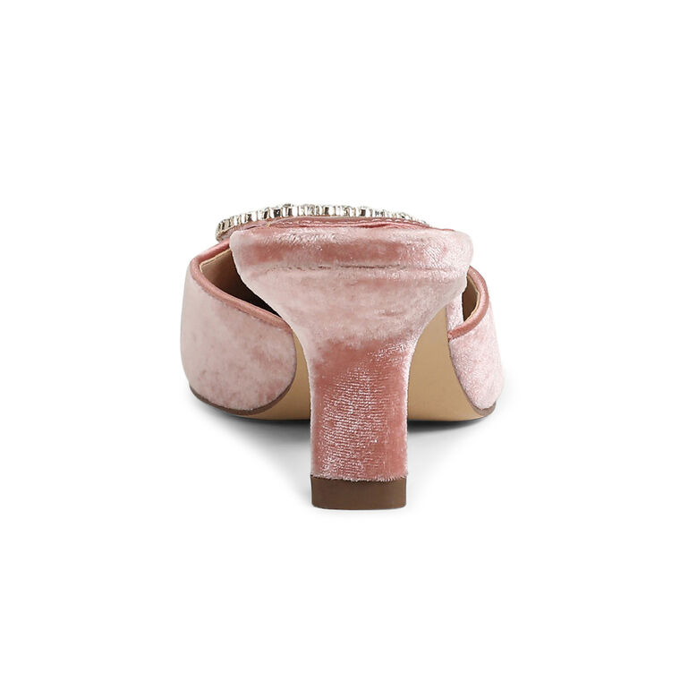 Brit Glow Velvet Kitten Heel Mule image number null