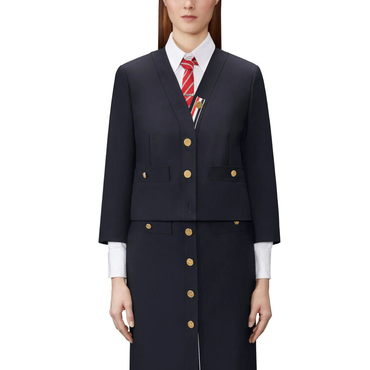 Hopsack Suiting Cardigan Jacket image number null