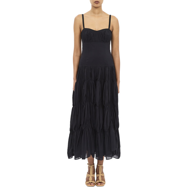 Emmalina Sleeveless Tiered Midi Dress image number null