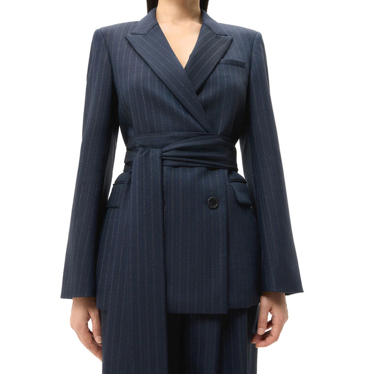 Delancey Belted Double-Breasted Blazer image number null