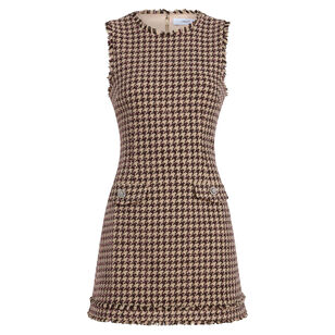 Azalea Sleeveless Houndstooth Mini Dress