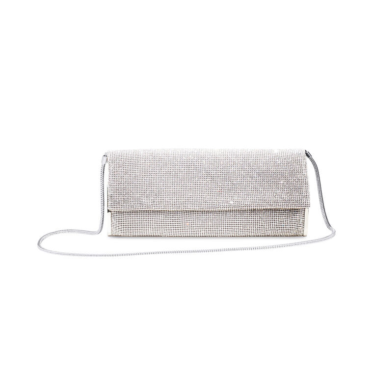 Kate Rhinestone Mesh Clutch image number null