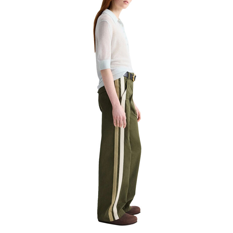 Isabelle Mid-Rise Straight-Leg Side-Stripe Pant image number null