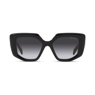 Angular Frame Sunglasses With Plaque Logo