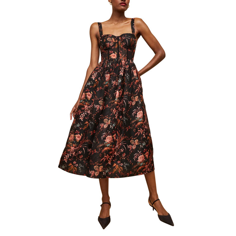 Phoebe Sleeveless Bustier Midi Dress image number null