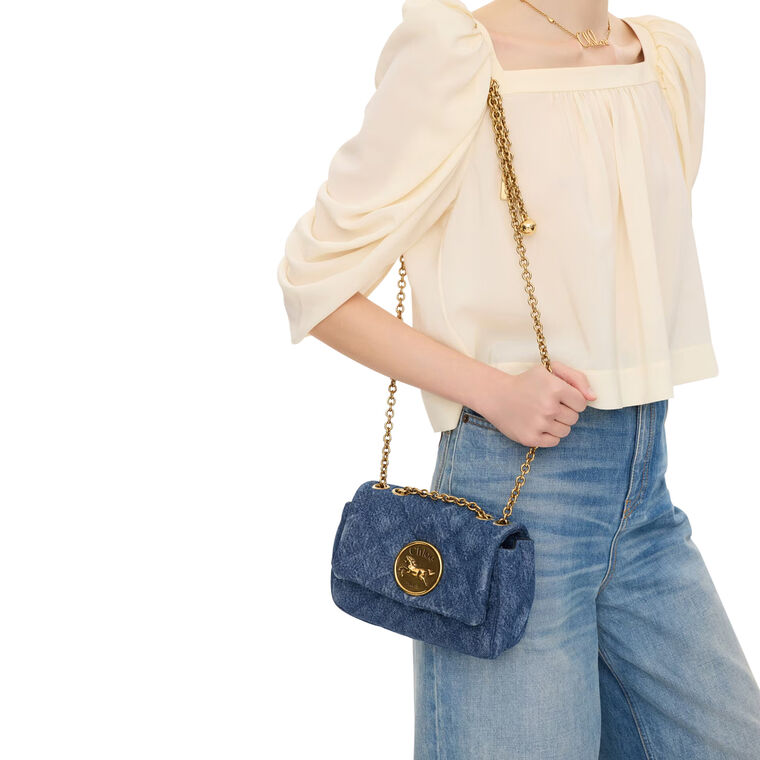 Heritage Denim Shoulder Bag image number null