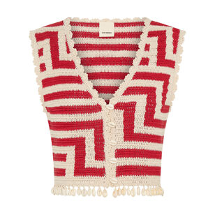 Clythie Graphic Crochet Vest