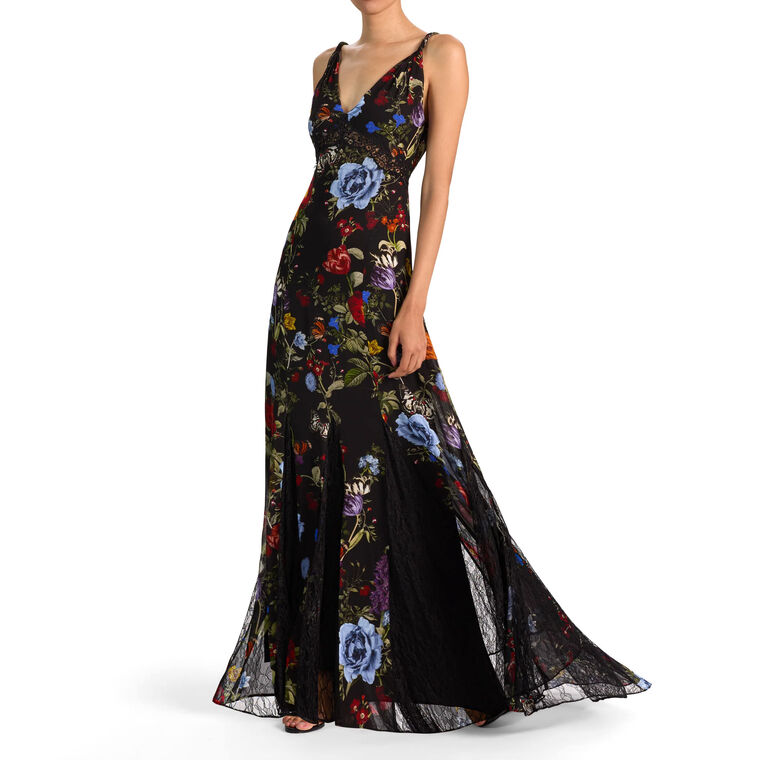 Nisa Lace Twist Strap Maxi Dress image number null