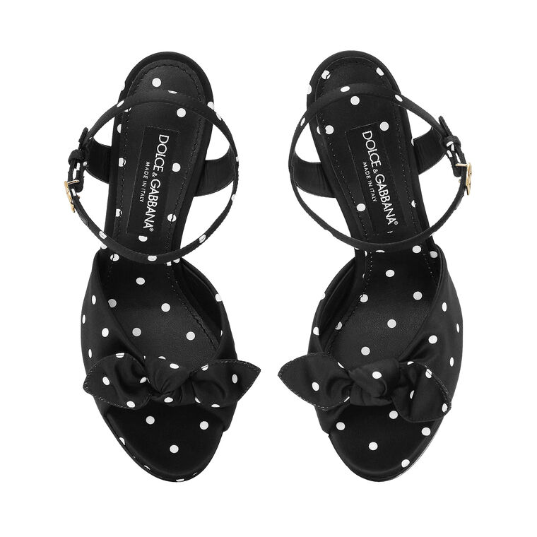 Keira 105mm Polka Dot Tie Platform Sandal image number null