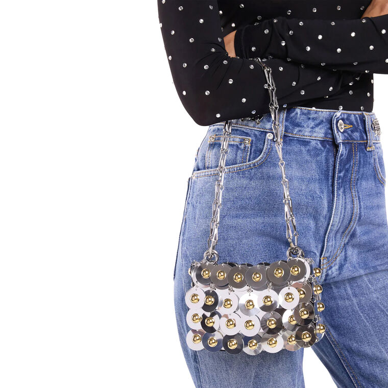 Silver Sparkle Nano Sphere Bag image number null