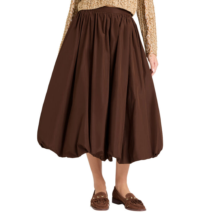 Cellah Taffeta Midi Skirt image number null