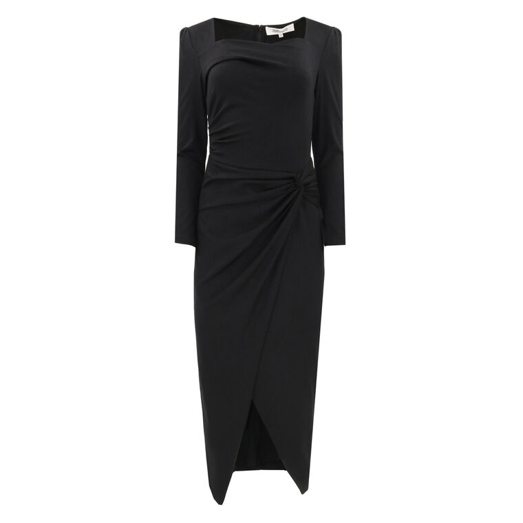 Hughie Long Sleeve Midi Ruched Dress image number null