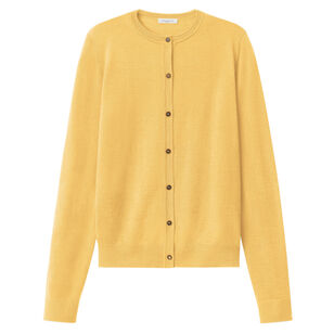 Long Sleeve Crewneck Button Front Cardigan