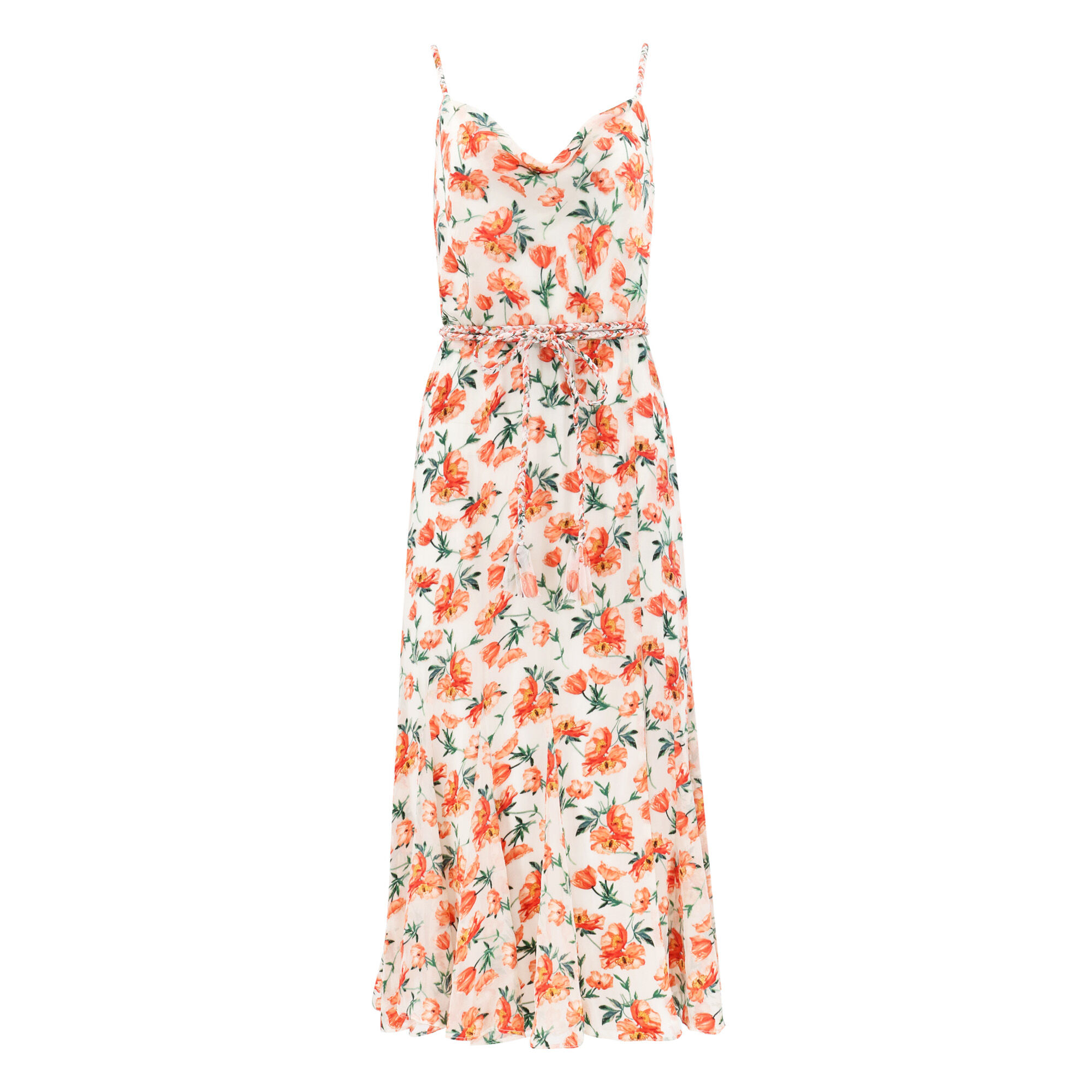 Lissa Floral Cowl Neck Midi Dress