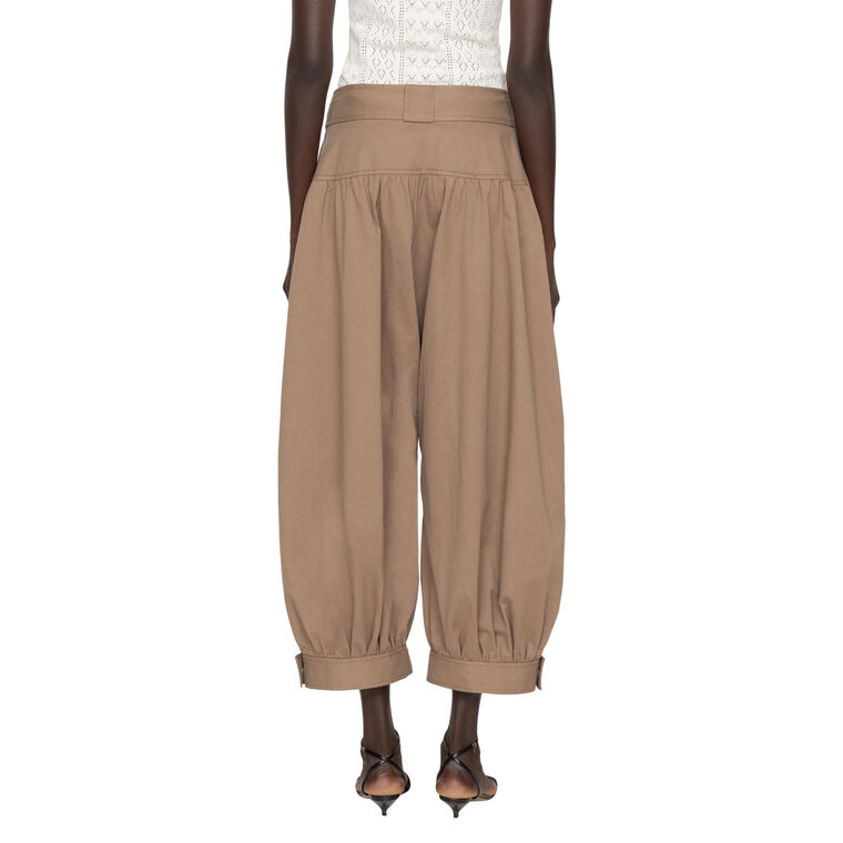 Lois Cropped Twill Balloon Pants image number null