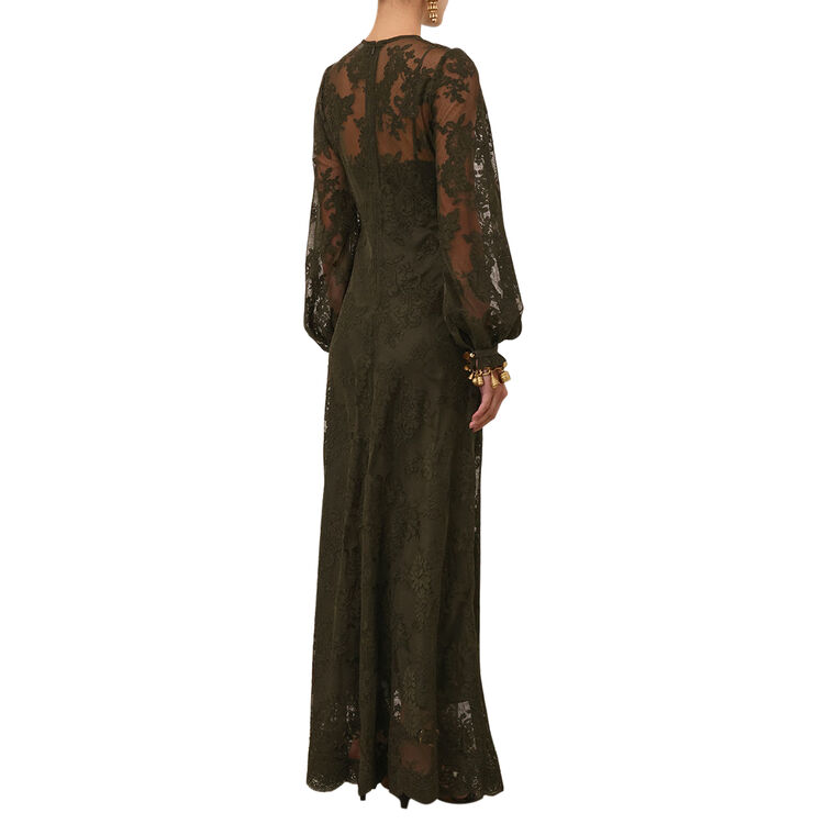 Memento Long Sleeve Lace Maxi Dress image number null