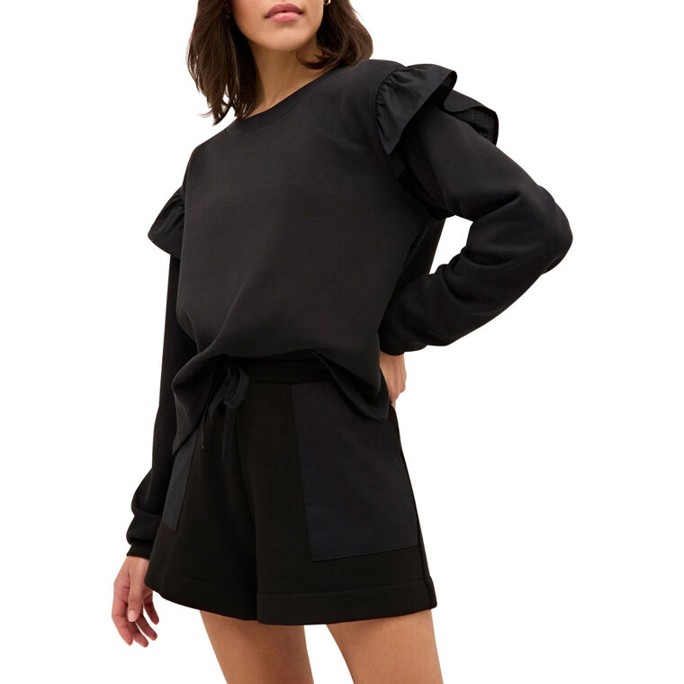 Houser Long Sleeve Ruffle Pullover image number null