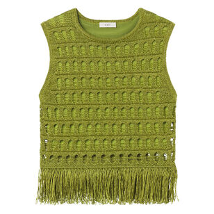 Esme Sleeveless Crochet Fringe Top