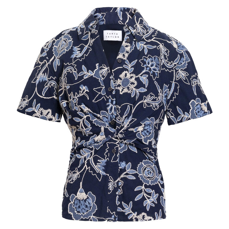 Oakley Short Sleeve Embroidered Poplin Top image number null