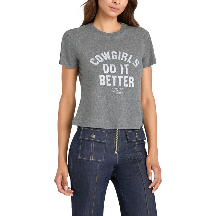 Heatset Cowgirls Do It Better Shrunken Tee image number null