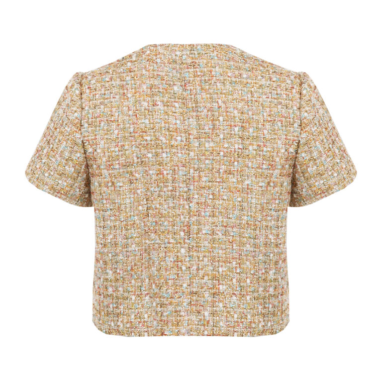Tessa Metallic Tweed Top image number null
