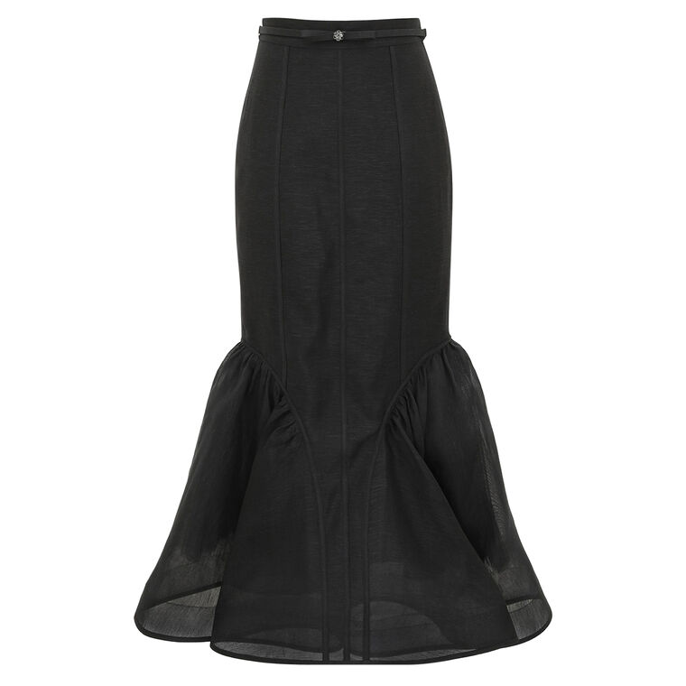 Hypnotic Belted Panelled Pencil Skirt image number null