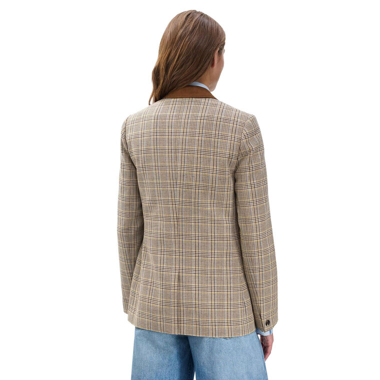 Evia Plaid Blazer image number null