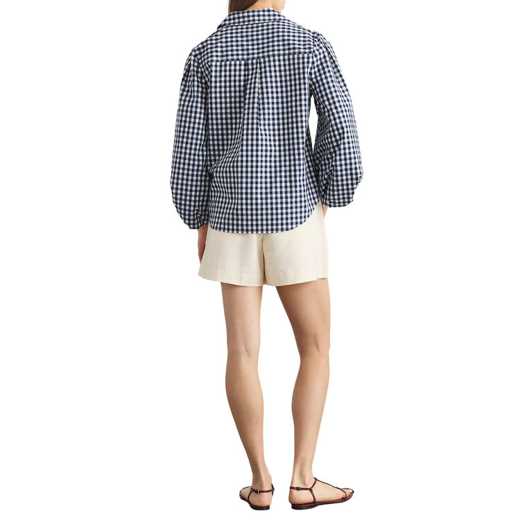 Marina Long Sleeve Gingham Top image number null
