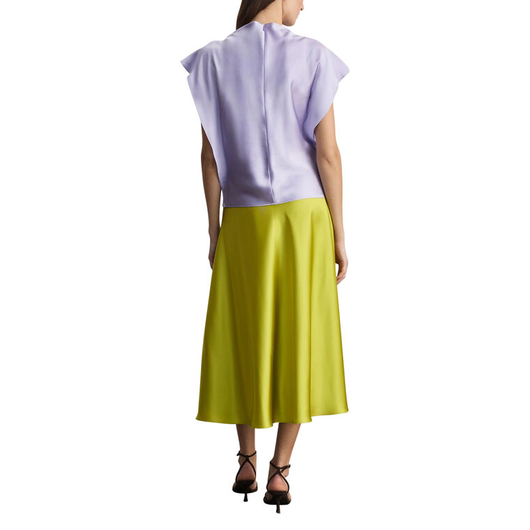 Adrien Short Sleeve Satin Top image number null