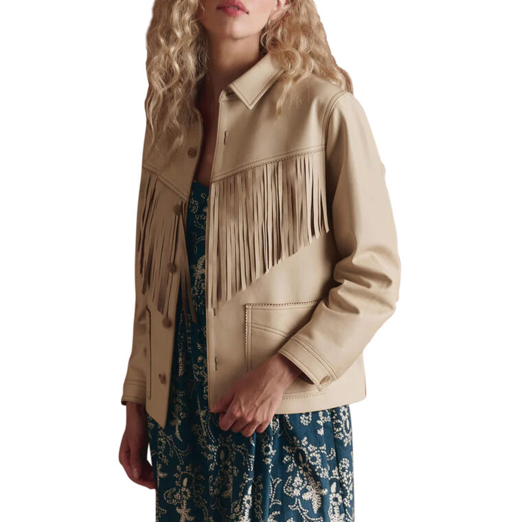 The Leather Fringe Jacket image number null