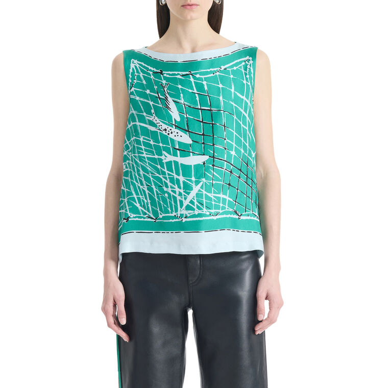 Siggi Sleeveless Silk Top image number null