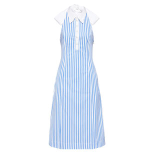 Awning Striped Poplin Polo Halter Dress