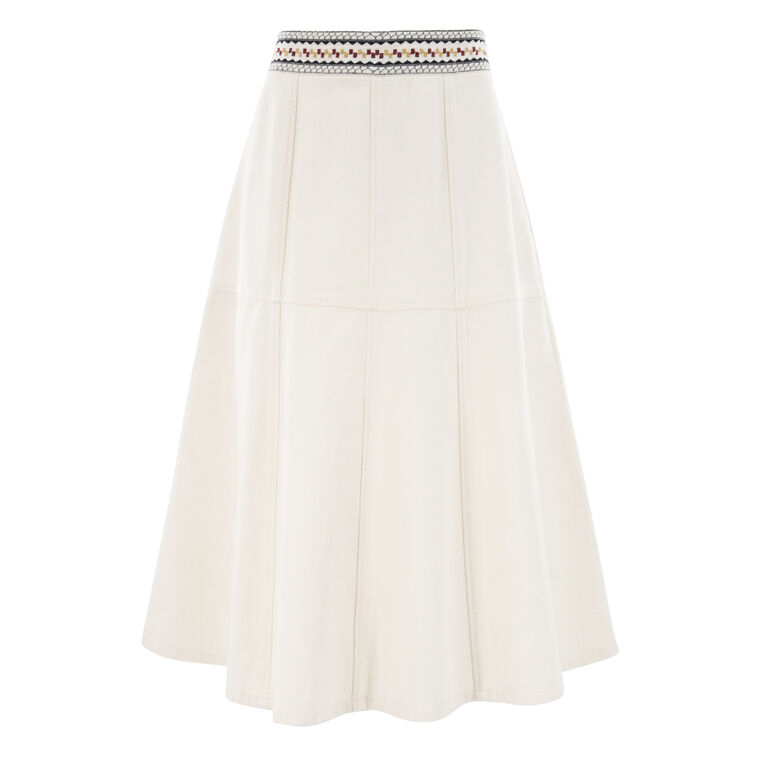Solange Denim Midi Skirt image number null