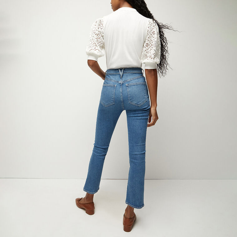 Carly High Rise Kick Flare Jean image number null