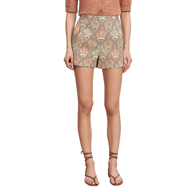 Jazmin High-Rise Paisley Short image number null