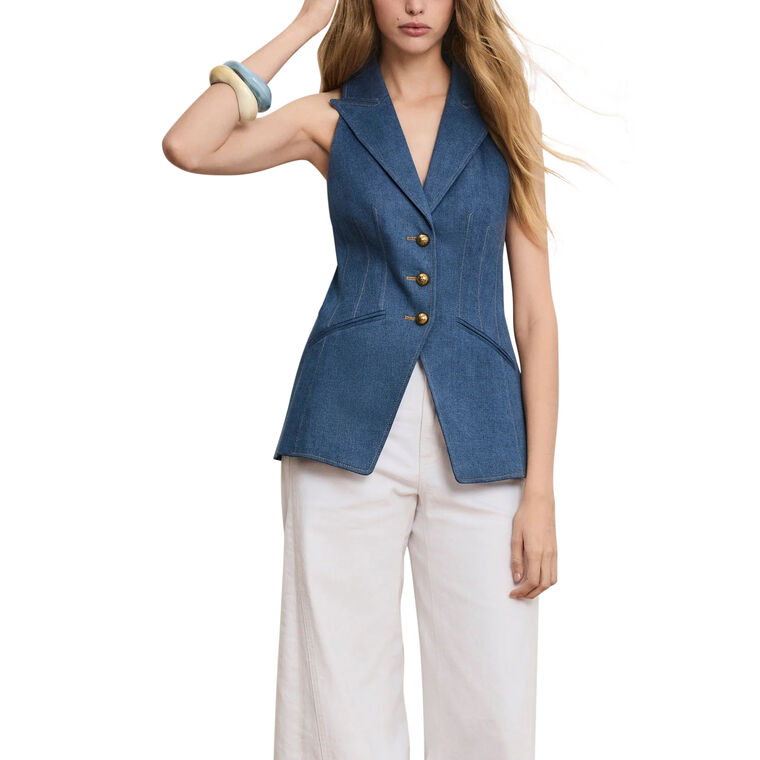 Costa Denim Vest image number null